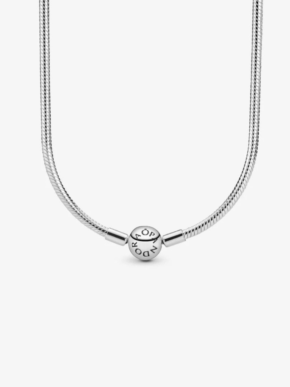 Pandora Silver Snake Chain Necklace with Branded Clasp